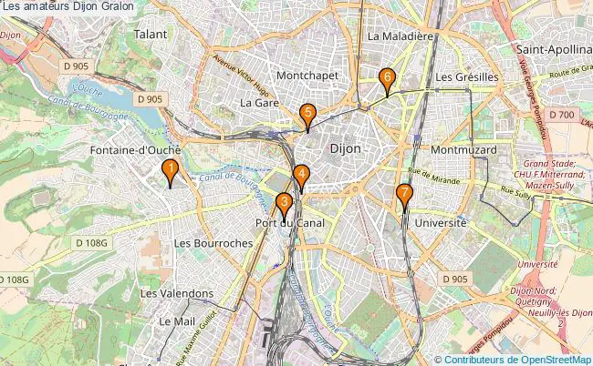 plan Les amateurs Dijon Associations Les amateurs Dijon : 6 associations