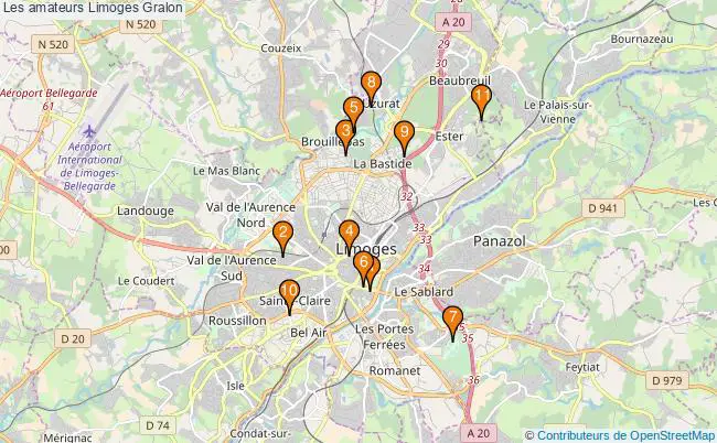 plan Les amateurs Limoges Associations Les amateurs Limoges : 12 associations