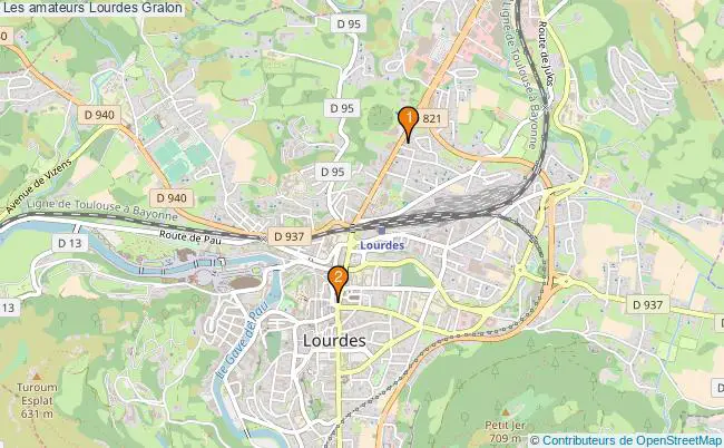 plan Les amateurs Lourdes Associations Les amateurs Lourdes : 2 associations