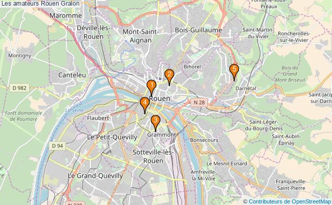 plan Les amateurs Rouen Associations Les amateurs Rouen : 6 associations