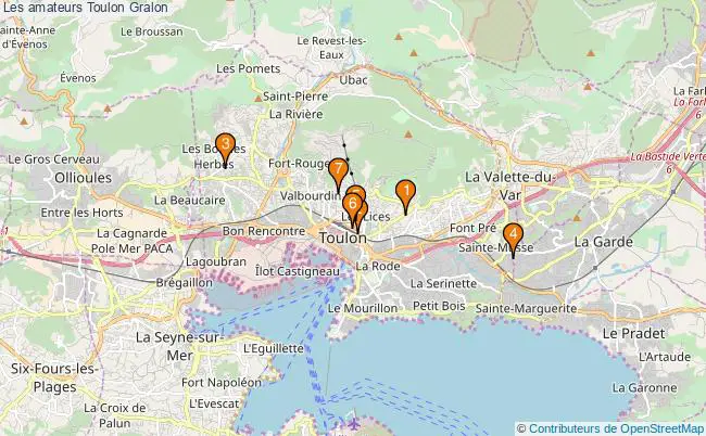plan Les amateurs Toulon Associations Les amateurs Toulon : 8 associations