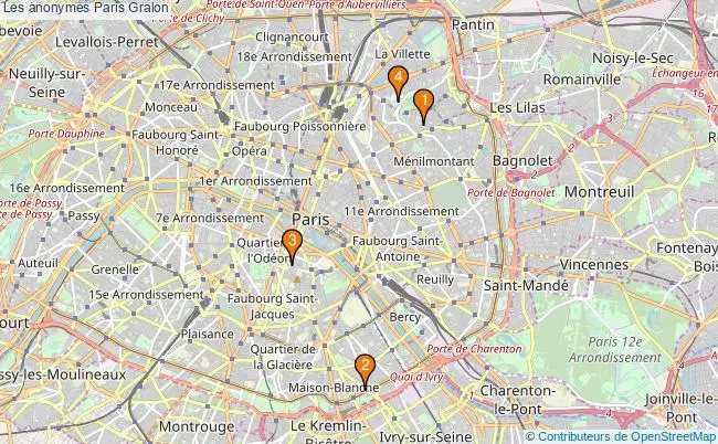 plan Les anonymes Paris Associations Les anonymes Paris : 4 associations