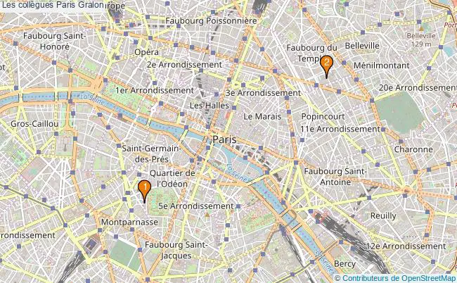 plan Les collègues Paris Associations Les collègues Paris : 4 associations