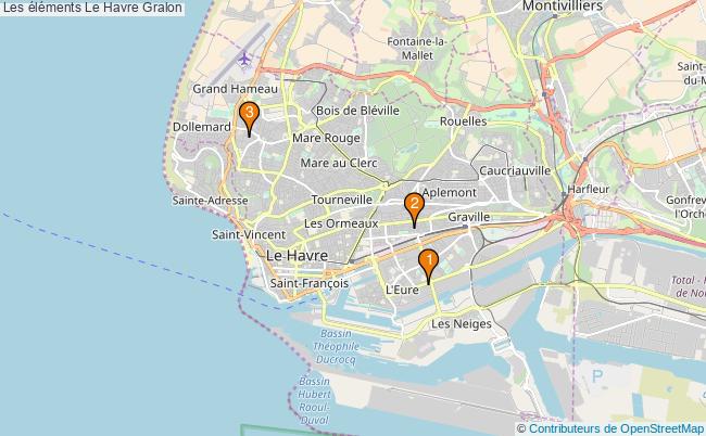 plan Les éléments Le Havre Associations Les éléments Le Havre : 3 associations
