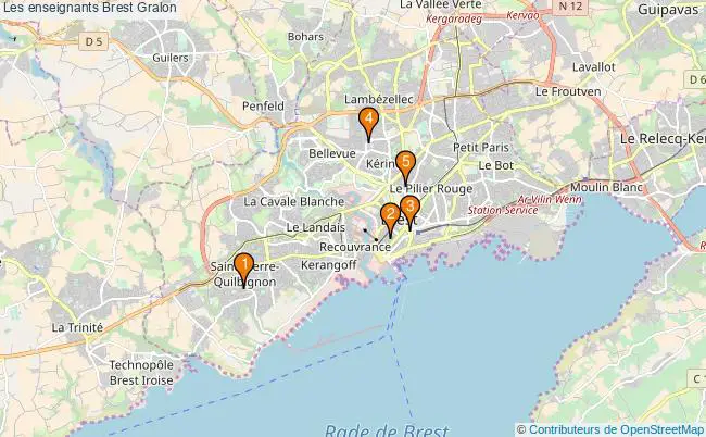 plan Les enseignants Brest Associations Les enseignants Brest : 7 associations