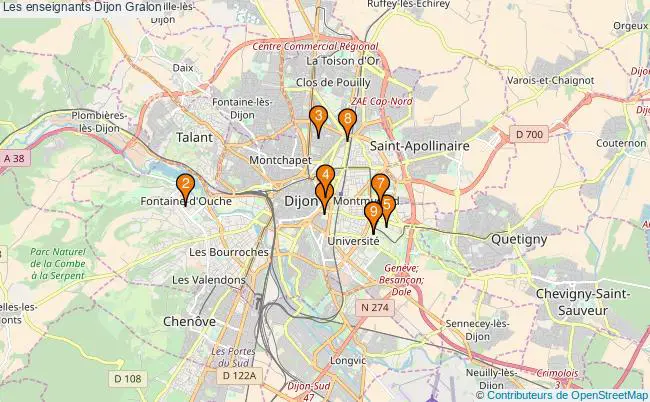 plan Les enseignants Dijon Associations Les enseignants Dijon : 9 associations