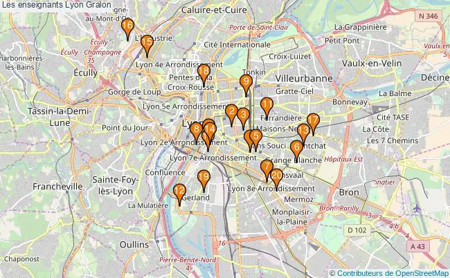 plan Les enseignants Lyon Associations Les enseignants Lyon : 28 associations