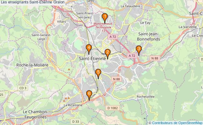 plan Les enseignants Saint-Etienne Associations Les enseignants Saint-Etienne : 8 associations