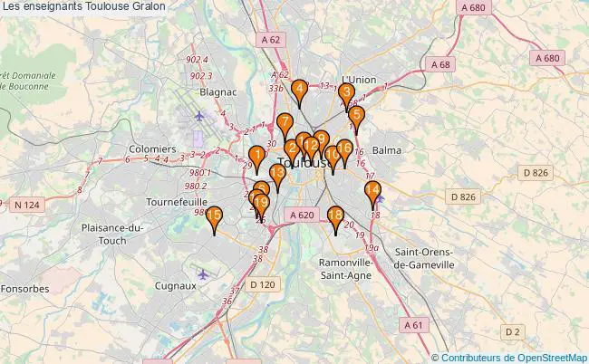 plan Les enseignants Toulouse Associations Les enseignants Toulouse : 22 associations