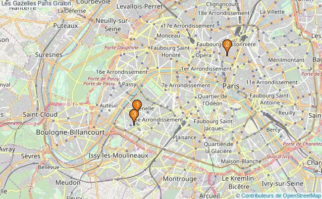 plan Les Gazelles Paris Associations Les Gazelles Paris : 3 associations