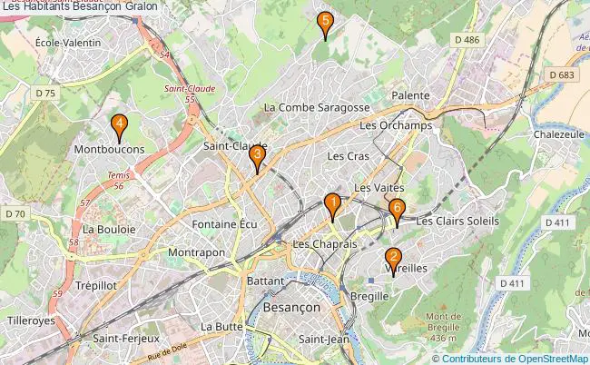 plan Les Habitants Besançon Associations Les Habitants Besançon : 7 associations
