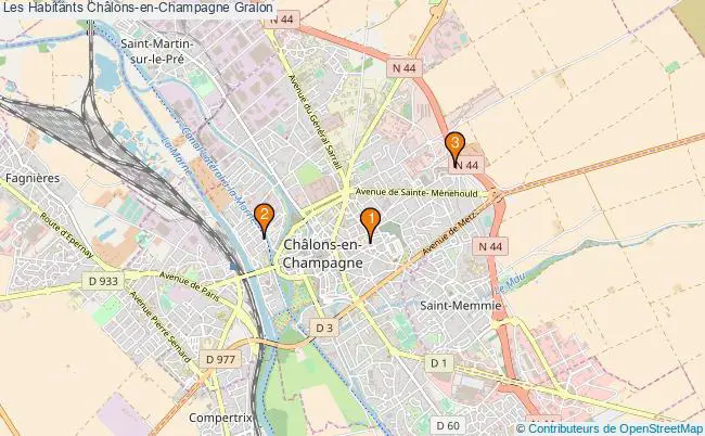 plan Les Habitants Châlons-en-Champagne Associations Les Habitants Châlons-en-Champagne : 3 associations