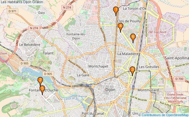 plan Les Habitants Dijon Associations Les Habitants Dijon : 6 associations