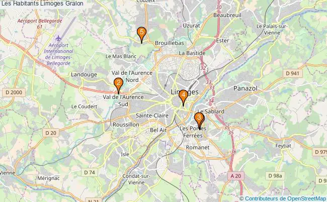 plan Les Habitants Limoges Associations Les Habitants Limoges : 5 associations