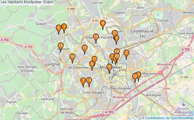 plan Les Habitants Montpellier Associations Les Habitants Montpellier : 21 associations