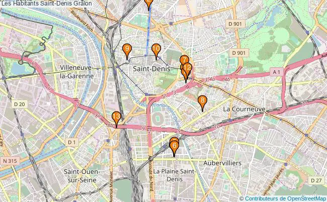 plan Les Habitants Saint-Denis Associations Les Habitants Saint-Denis : 18 associations