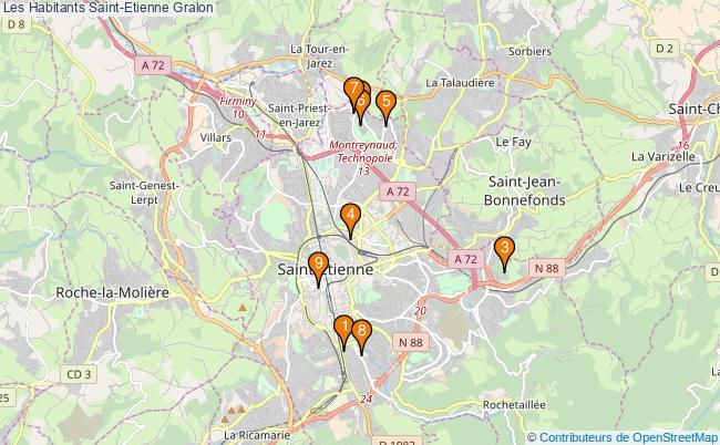 plan Les Habitants Saint-Etienne Associations Les Habitants Saint-Etienne : 9 associations