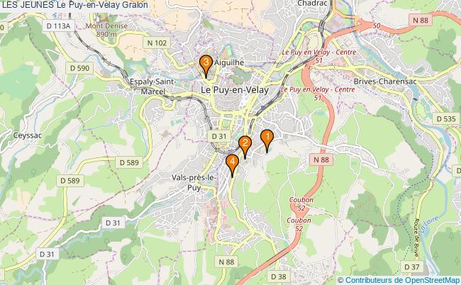 plan LES JEUNES Le Puy-en-Velay Associations LES JEUNES Le Puy-en-Velay : 4 associations