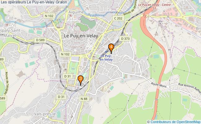 plan Les opérateurs Le Puy-en-Velay Associations Les opérateurs Le Puy-en-Velay : 4 associations