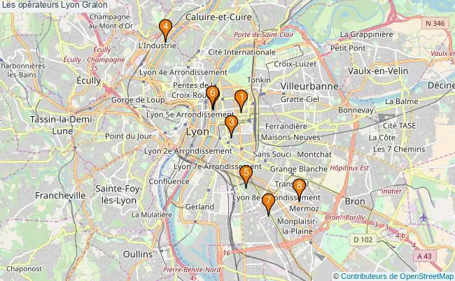 plan Les opérateurs Lyon Associations Les opérateurs Lyon : 9 associations