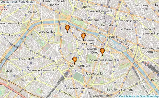 plan Les patriotes Paris Associations Les patriotes Paris : 4 associations