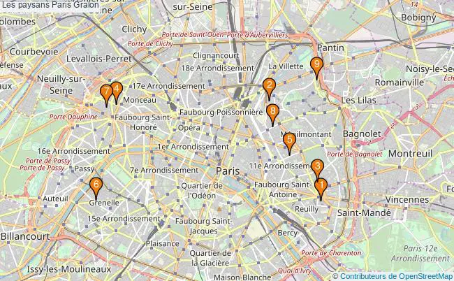 plan Les paysans Paris Associations Les paysans Paris : 11 associations