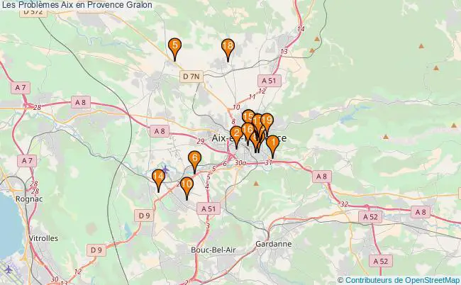 plan Les Problèmes Aix en Provence Associations Les Problèmes Aix en Provence : 23 associations