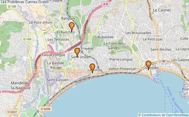 plan Les Problèmes Cannes Associations Les Problèmes Cannes : 4 associations