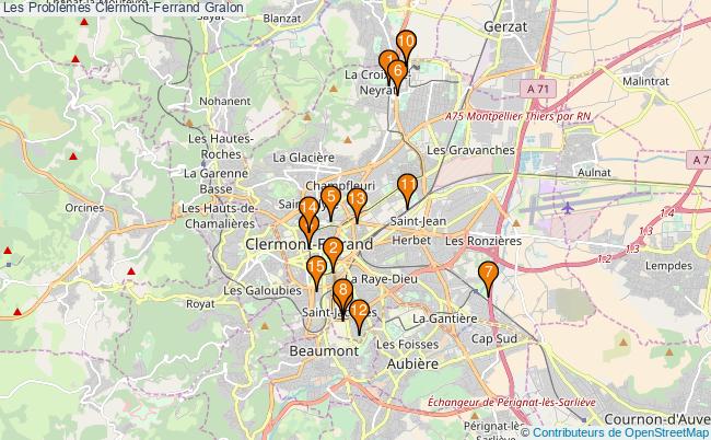plan Les Problèmes Clermont-Ferrand Associations Les Problèmes Clermont-Ferrand : 13 associations