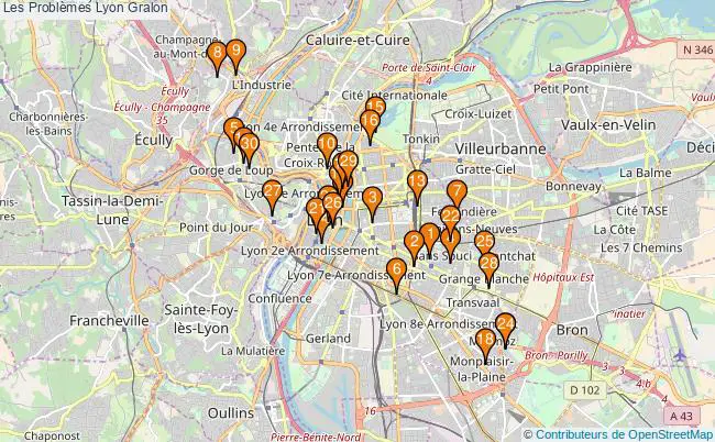 plan Les Problèmes Lyon Associations Les Problèmes Lyon : 55 associations