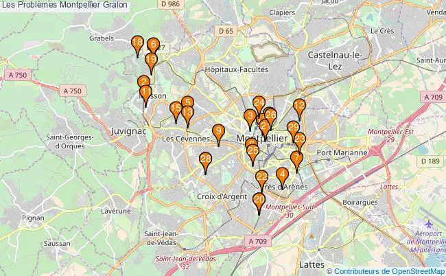 plan Les Problèmes Montpellier Associations Les Problèmes Montpellier : 33 associations