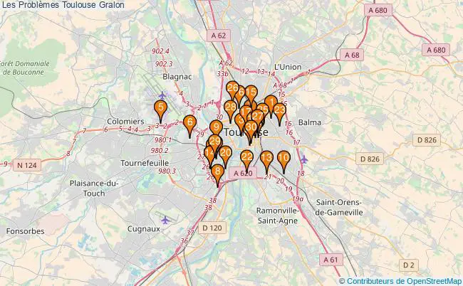 plan Les Problèmes Toulouse Associations Les Problèmes Toulouse : 48 associations