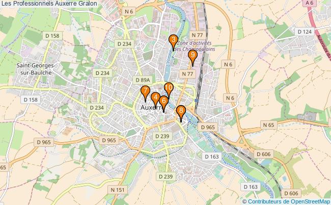 plan Les Professionnels Auxerre Associations Les Professionnels Auxerre : 12 associations