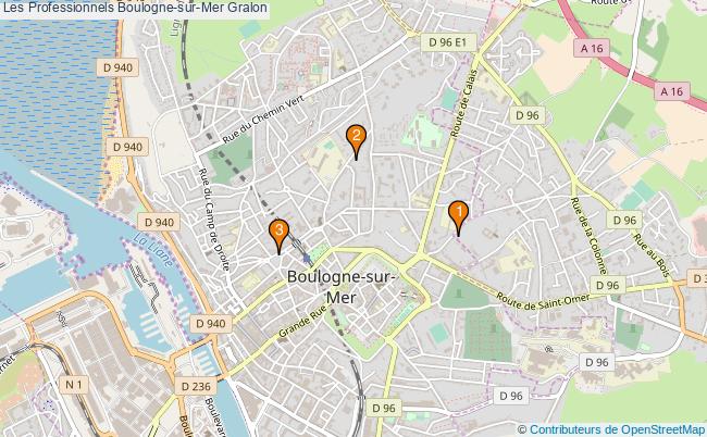 plan Les Professionnels Boulogne-sur-Mer Associations Les Professionnels Boulogne-sur-Mer : 3 associations