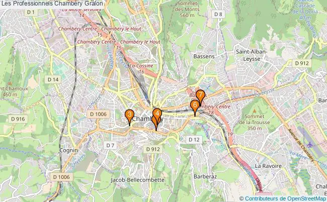plan Les Professionnels Chambéry Associations Les Professionnels Chambéry : 9 associations