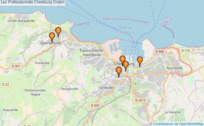 plan Les Professionnels Cherbourg Associations Les Professionnels Cherbourg : 7 associations