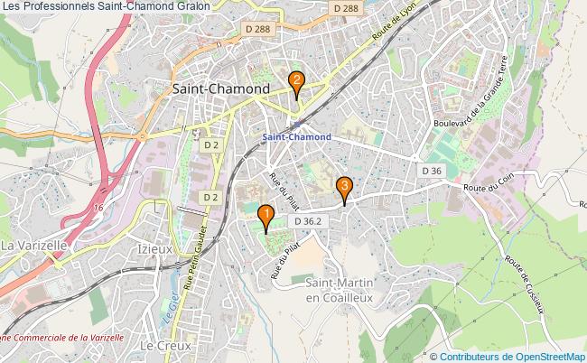 plan Les Professionnels Saint-Chamond Associations Les Professionnels Saint-Chamond : 4 associations