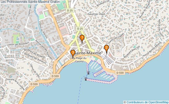 plan Les Professionnels Sainte-Maxime Associations Les Professionnels Sainte-Maxime : 3 associations