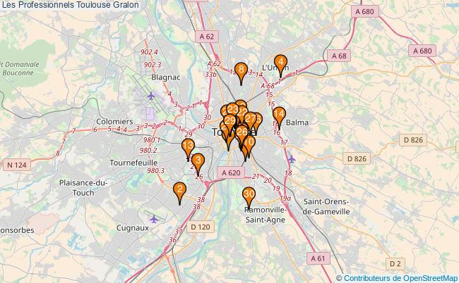 plan Les Professionnels Toulouse Associations Les Professionnels Toulouse : 80 associations
