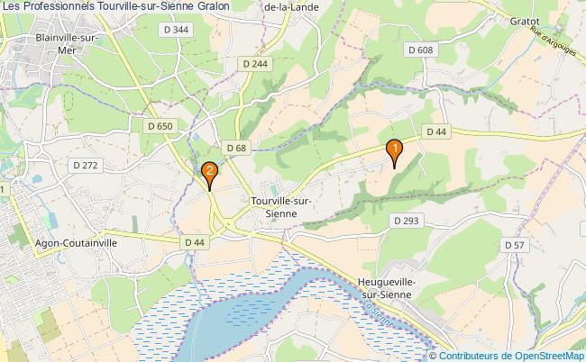 plan Les Professionnels Tourville-sur-Sienne Associations Les Professionnels Tourville-sur-Sienne : 2 associations