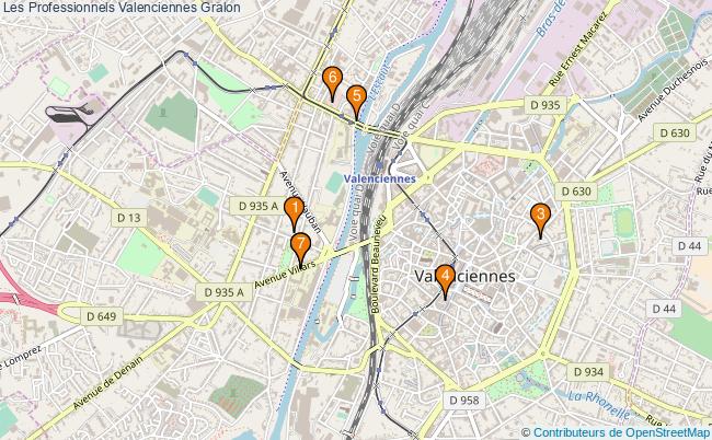 plan Les Professionnels Valenciennes Associations Les Professionnels Valenciennes : 8 associations