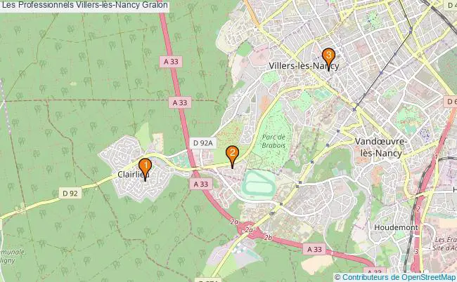 plan Les Professionnels Villers-lès-Nancy Associations Les Professionnels Villers-lès-Nancy : 4 associations