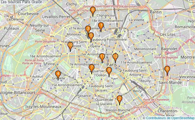 plan Les Sources Paris Associations Les Sources Paris : 16 associations