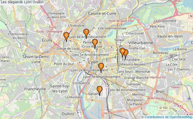 plan Les stagiaires Lyon Associations Les stagiaires Lyon : 7 associations