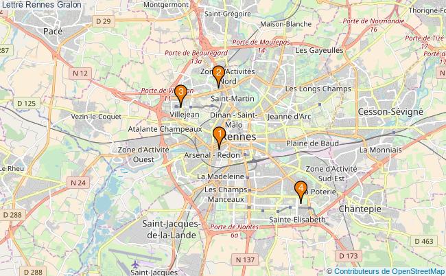 plan Lettré Rennes Associations lettré Rennes : 4 associations