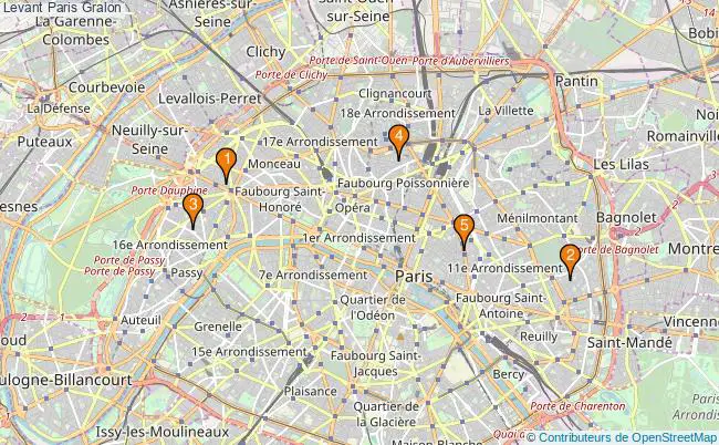 plan Levant Paris Associations Levant Paris : 18 associations
