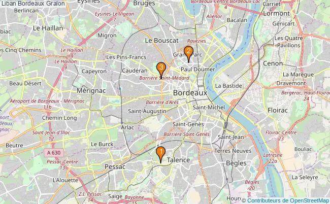 plan Liban Bordeaux Associations Liban Bordeaux : 5 associations