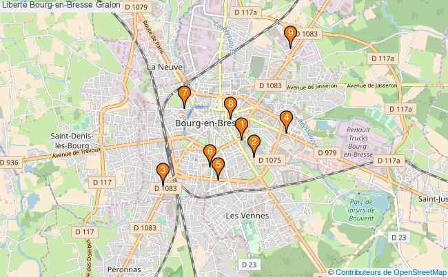 plan Liberté Bourg-en-Bresse Associations liberté Bourg-en-Bresse : 11 associations