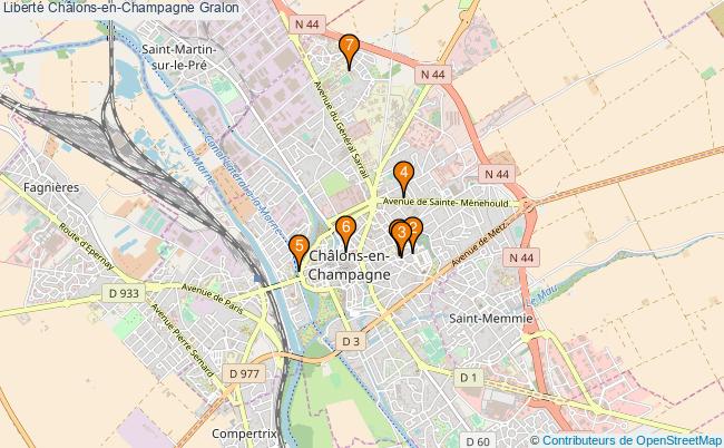 plan Liberté Châlons-en-Champagne Associations liberté Châlons-en-Champagne : 8 associations