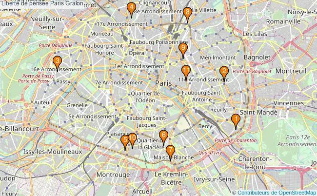 plan Liberté de pensée Paris Associations liberté de pensée Paris : 14 associations